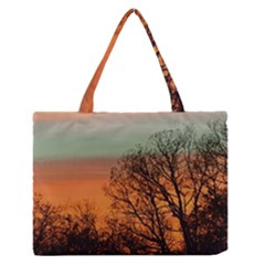 Twilight Sunset Sky Evening Clouds Zipper Medium Tote Bag by Amaryn4rt