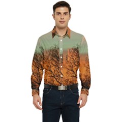 Twilight Sunset Sky Evening Clouds Men s Long Sleeve Pocket Shirt  by Amaryn4rt