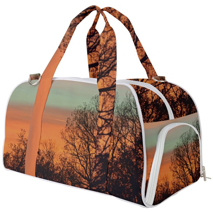 Twilight Sunset Sky Evening Clouds Burner Gym Duffel Bag