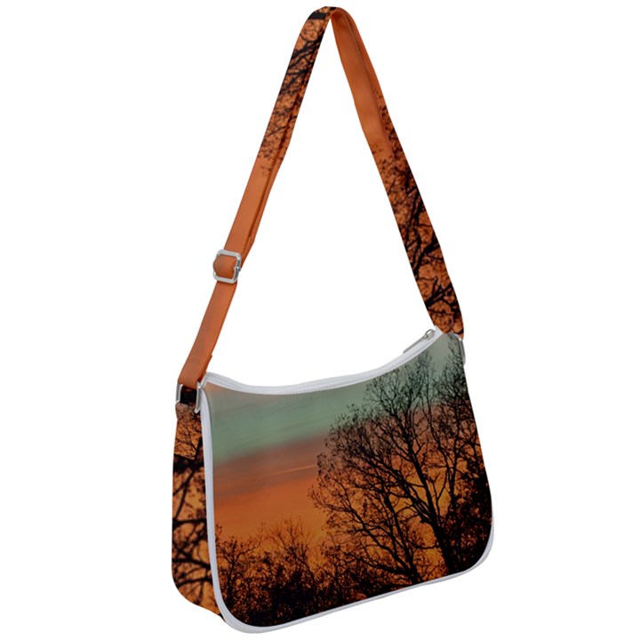 Twilight Sunset Sky Evening Clouds Zip Up Shoulder Bag