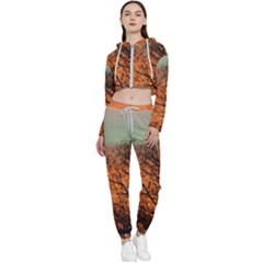 Twilight Sunset Sky Evening Clouds Cropped Zip Up Lounge Set by Amaryn4rt