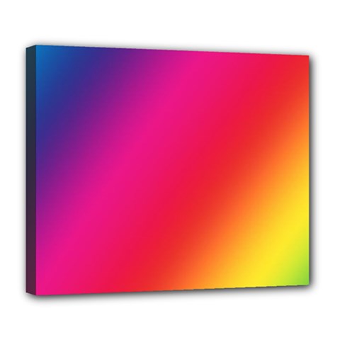 Rainbow Colors Deluxe Canvas 24  X 20  (stretched) by Amaryn4rt