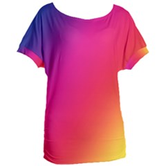 Rainbow Colors Women s Oversized Tee by Amaryn4rt