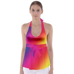 Rainbow Colors Babydoll Tankini Top by Amaryn4rt