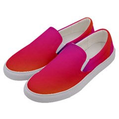 Rainbow Colors Men s Canvas Slip Ons by Amaryn4rt