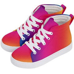 Rainbow Colors Kids  Hi-top Skate Sneakers by Amaryn4rt