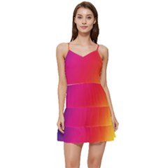 Rainbow Colors Short Frill Dress by Amaryn4rt