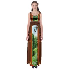 Beautiful World Entry Door Fantasy Empire Waist Maxi Dress by Amaryn4rt