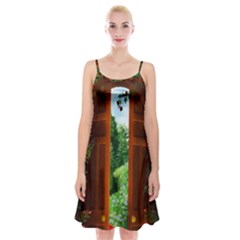 Beautiful World Entry Door Fantasy Spaghetti Strap Velvet Dress by Amaryn4rt