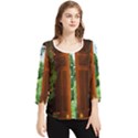 Beautiful World Entry Door Fantasy Chiffon Quarter Sleeve Blouse View1