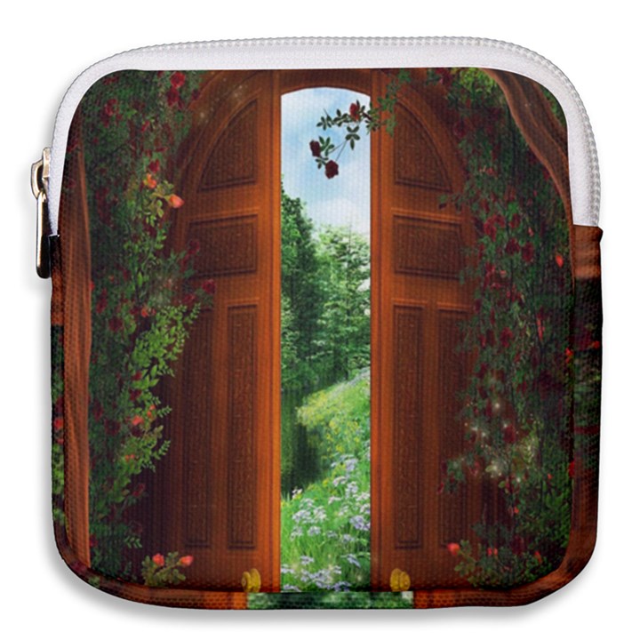 Beautiful World Entry Door Fantasy Mini Square Pouch