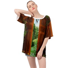 Beautiful World Entry Door Fantasy Oversized Chiffon Top by Amaryn4rt