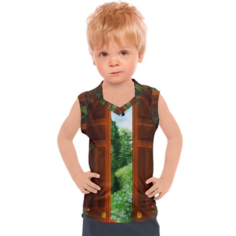 Beautiful World Entry Door Fantasy Kids  Sport Tank Top by Amaryn4rt