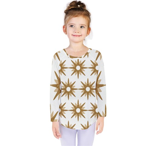 Seamless Repeating Tiling Tileable Kids  Long Sleeve Tee by Amaryn4rt