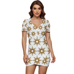 Seamless Repeating Tiling Tileable Low Cut Cap Sleeve Mini Dress by Amaryn4rt