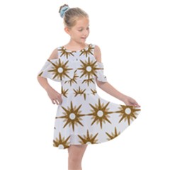 Seamless Repeating Tiling Tileable Kids  Shoulder Cutout Chiffon Dress