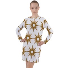 Seamless Repeating Tiling Tileable Long Sleeve Hoodie Dress by Amaryn4rt