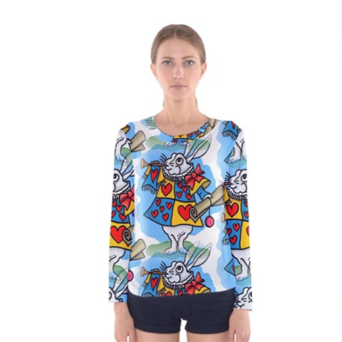 Seamless Repeating Tiling Tileable Women s Long Sleeve Tee by Amaryn4rt