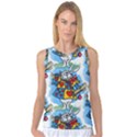 Seamless Repeating Tiling Tileable Women s Basketball Tank Top View1