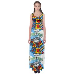 Seamless Repeating Tiling Tileable Empire Waist Maxi Dress by Amaryn4rt