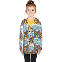 Seamless Repeating Tiling Tileable Kids  Double Breasted Button Coat by Amaryn4rt