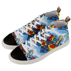 Seamless Repeating Tiling Tileable Men s Mid-top Canvas Sneakers by Amaryn4rt