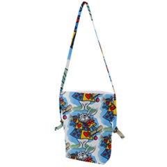 Seamless Repeating Tiling Tileable Folding Shoulder Bag by Amaryn4rt