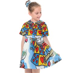 Seamless Repeating Tiling Tileable Kids  Sailor Dress by Amaryn4rt