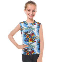 Seamless Repeating Tiling Tileable Kids  Mesh Tank Top by Amaryn4rt