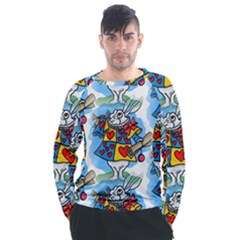 Seamless Repeating Tiling Tileable Men s Long Sleeve Raglan Tee