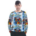 Seamless Repeating Tiling Tileable Men s Long Sleeve Raglan Tee View1