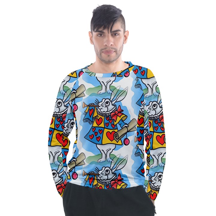 Seamless Repeating Tiling Tileable Men s Long Sleeve Raglan Tee