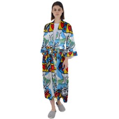 Seamless Repeating Tiling Tileable Maxi Satin Kimono by Amaryn4rt