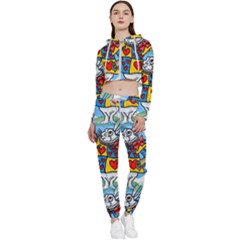 Seamless Repeating Tiling Tileable Cropped Zip Up Lounge Set by Amaryn4rt