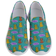 Meow Cat Pattern Men s Lightweight Slip Ons by Amaryn4rt