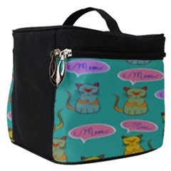 Meow Cat Pattern Make Up Travel Bag (small) by Amaryn4rt