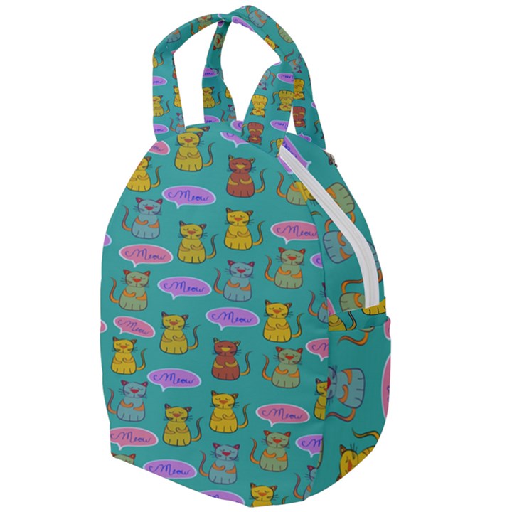 Meow Cat Pattern Travel Backpack