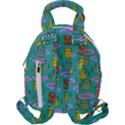 Meow Cat Pattern Travel Backpack View2