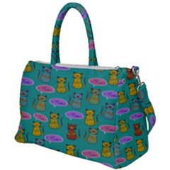 Meow Cat Pattern Duffel Travel Bag by Amaryn4rt