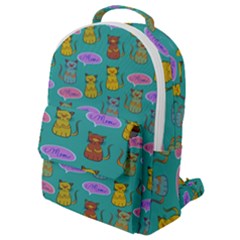 Meow Cat Pattern Flap Pocket Backpack (small) by Amaryn4rt