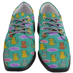 Meow Cat Pattern Women Heeled Oxford Shoes by Amaryn4rt