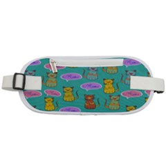 Meow Cat Pattern Rounded Waist Pouch by Amaryn4rt