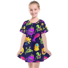 Space Patterns Kids  Smock Dress by Amaryn4rt