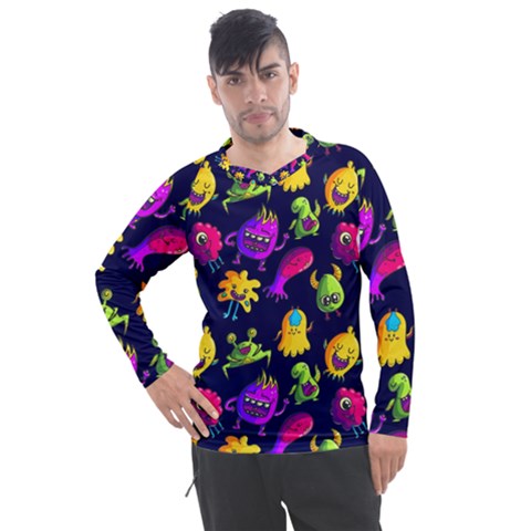 Space Patterns Men s Pique Long Sleeve Tee by Amaryn4rt