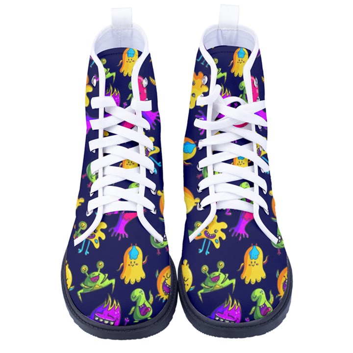 Space Patterns Women s High-Top Canvas Sneakers