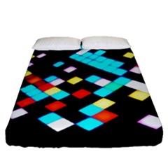 Dance Floor Fitted Sheet (queen Size) by Amaryn4rt