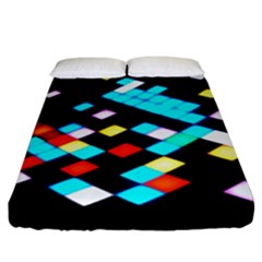 Dance Floor Fitted Sheet (king Size) by Amaryn4rt