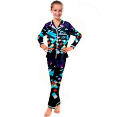 Dance Floor Kids  Satin Long Sleeve Pajamas Set by Amaryn4rt