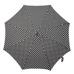 Black And White Checkerboard Background Board Checker Hook Handle Umbrellas (small) by Amaryn4rt