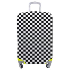 Black And White Checkerboard Background Board Checker Luggage Cover (medium) by Amaryn4rt